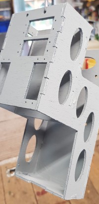 graupner helimax   rx mixing servo box primed and ready for painting
