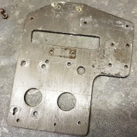 micro mold lark 2 25   engine and rotor drive mount plate