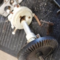 micro mold lark 2 25   main rotor driveshaft   bevel gear for tail rotor