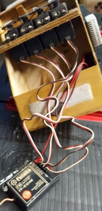 micro mold lark 2   servos  receiver before cleanup